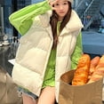 thumbnail image 6 of Women's Warm Puffer Vest Zipper Stand Collar Sleeveless Coat Padded Winter Gilet Jacket Outerwear with Pockets Ladies Clothes, 6 of 9