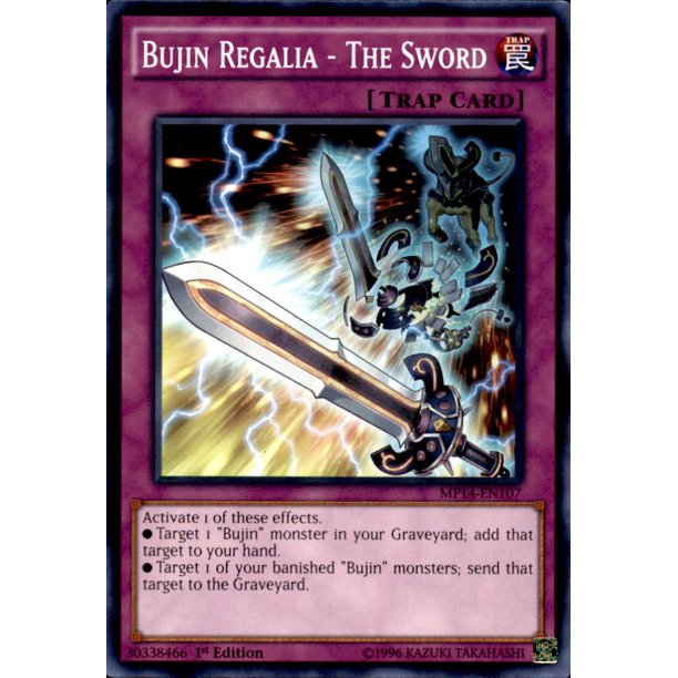 Yugioh 2014 Mega Tin Bujin Regalia The Sword Mp14 En107 Walmart Com