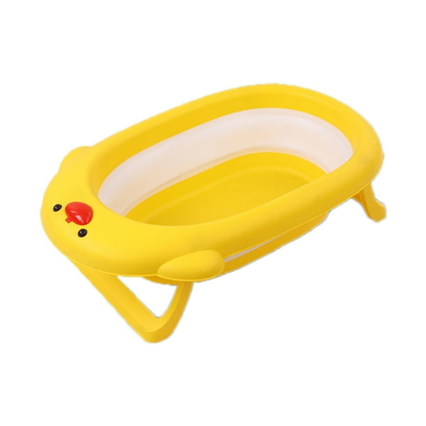 Tina de baño Tina para niños pequeños Tina de baño plegable para bebés Tina de baño para bebés Plegable Cute Cartoon Estable Tina para niños pequeños con temperatura ANGGREK Otros