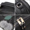 thumbnail image 5 of Bolso de hombro para mujer, bandolera de piel sintética con colgante de bola de pelo, bolso cruzado JFHHH pequeña, 5 of 5
