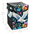 thumbnail image 5 of Peace Dove Foldable with Lid Leak-Proof Hanging Storage Bag Mini Trash Can Car Trash Bin Trash Can for Car, 5 of 6
