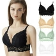 thumbnail image 2 of 3 Pack Nursing Bra for Breastfeeding Maternity Bras Push Up Floral Lace Seamless Pregnancy Bralette Underwear, 2 of 7