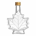 thumbnail image 1 of Glass Maple Syrup Bottles Jars,Glass Syrup Dispenser Bottle,Reusable Leaf Shaped, Food Grade Canning Bottles,Empty Glass Syrup Bottles with Lids for Homemade Drinks P5O2, 1 of 8
