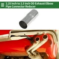 thumbnail image 2 of Rebajador concéntrico de codo de doble cabeza de 2.25" OD a 2.5" OD de Unique Bargains, adaptador de tubo de acero inoxidable T304, longitud de 6 pulgadas, tono plateado, 2 of 7