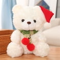 thumbnail image 2 of Christmas Plush Dolls Toys Stuffed Cute Cartoon Bear/ Deer Throw Pillows Ornaments for Kids Gift, 2 of 8