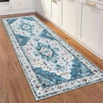 thumbnail image 2 of LOKHOM 2' x 6' Bohemian Runner Rug for Hallway, Non Slip Machine Washable Medallion Area Rugs for Kitchen, Laundry, Living Room,Teal, 2 of 11