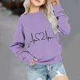 thumbnail image 2 of Gpaecead Children's Casual Sweatshirt,Kids Round Neck Long Sleeved Sweatshirts Top With Patterns 10 Years Purple, 2 of 4