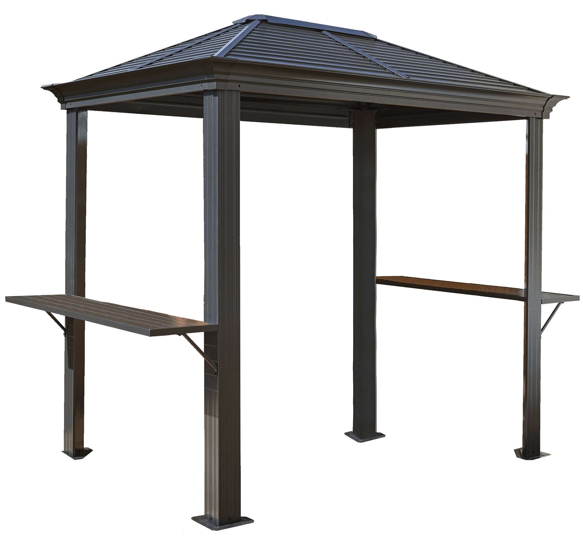 SOJAG INC Mykonos 5 x 8 ft. Steel Grill Gazebo