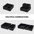 thumbnail image 5 of 4 Pack Woven Storage Baskets for Organizing, Small Decorative Baskets Cube Bin Tidy for Closet Desktop Bathroom Bedroom, Black, 5 of 7