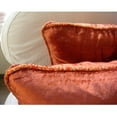 thumbnail image 2 of The HomeCentric Cushion Cover Sofa, Rust Accents, Velvet Beaded Cord Throw Pillows Cover, Pack of 2, 18x18 inch (45x45 cm Square Velvet Throw Pillows Cover, Solid Easter - Rust Shimmer, 2 of 3