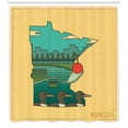 thumbnail image 3 of Ambesonne Minnesota Shower Curtain, Mosaic Design State Map, 69"Wx75"L, Multicolor, 3 of 3