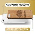 thumbnail image 6 of Case Yard Wooden Case Outside Soft TPU Silicone, Slim Fit Shockproof Wood Protective Phone Cover for Girls Boys Men and Women, Supports Wireless Charging California Grizzly Design case for iPhone-SE, 6 of 7