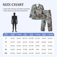 thumbnail image 4 of Fotbe Mallard Ducks Swimming Pattern Long Sleeve Pajama Set for Men,Sleepwear Set,2-piece Loungewear Set,Soft PJs Comfy Nightwear with Pockets-Small, 4 of 7