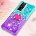 thumbnail image 3 of Clear Case for Xiaomi Poco F5 Pro 5G with Kickstand for Girls Women, Liquid Glitter Sparkle Bling Cute Case Gradient Quicksand Cover for Xiaomi Poco F5 Pro 5G JB Bluish Violet, 3 of 14