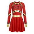 thumbnail image 5 of Kaerm Girls Sparkle Long Sleeve Cheerleading Dance Dresses Halloween Fancy Party Dress Up Red 16, 5 of 7
