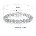 thumbnail image 6 of GEMSME Tennis Bracelet for Women 18K White Gold Plated 5mm Round Cubic Zirconia Halo Bracelets 6.5 inch, 6 of 6
