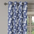 thumbnail image 2 of Ambesonne Fruits Grommet Curtain, Pineapple Floral Vintage, 50" x 120", Lavender White, 2 of 6