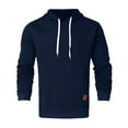 thumbnail image 3 of JIANJIA Mens T-Shirts Solid Color Hoodie Long Sleeve Casual Autumn Winter Tops Holiday Wear, 3 of 4