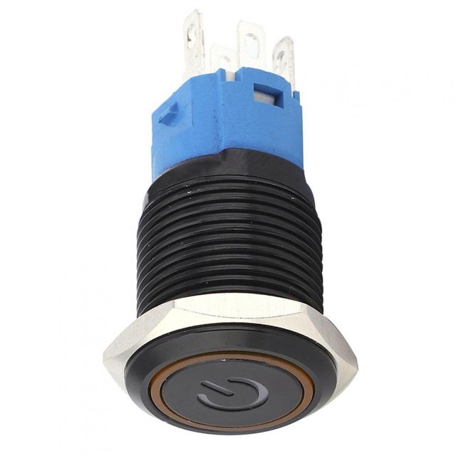 Interruptor De Bloqueo Automático, Práctico Interruptor De Botón Pulsador De óxido Negro De Acero Inoxidable, Duradero Para Carcasa De Acero Inoxidable Black Touch 2PCS Mgaxyff Otros