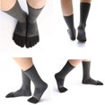 thumbnail image 4 of Calcetines de algodón para correr, calcetines deportivos de peso medio, calcetines de cinco dedos, 3 pares, talla 7-11, 4 of 5