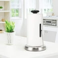 thumbnail image 2 of Standing Paper Towel Holder, Rustproof Stainless Steel Paper Towel Organizer with Tension Arm, Roll Dispenser for Kitchen Countertop Home Dining Table, Silver, 2 of 7