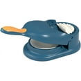 thumbnail image 1 of Dumpling Maker, 2 in 1 Dough Press Set, Multifunctional Manual Dough Press Machine Maker Molds, Baking Pastry Kitchen Gadget for Empanada, Pierogi, Pastelitos, Calzone, Turnovers (Color : Blue), 1 of 5
