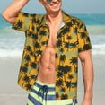 thumbnail image 5 of Picia Hawaii Palms Gentle Cotton Regular Fit Short Sleeve Casual Hawaiian Shirt for Men-Small, 5 of 9