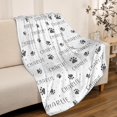 thumbnail image 2 of Personalized Puppy Dog Paw Print Blanket Custom Gifts Super Soft Lightweight Flannel Blankets Throw for Kids, Adult, Suitable for Couch, Sofa, Bed, Camping, Travel All Seasons 60"x80" for Adult, 2 of 6