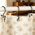 thumbnail image 2 of FEOLGEHLY Shower Curtain Hooks, 12 Pcs Shower Curtain Rings, Stainless Steel Black Shower Curtain Hooks, Curtain Rings Rust Proof, Smooth Sliding Anti-Drop Double Shower Rings for Curtain (Black), 2 of 6