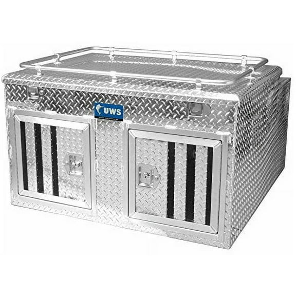 UWS/United Welding Services DB-4848N UWSDB-4848N TWO DOOR DIAMOND PLATE ALUMINUM NORTHERN DOG BOX (48X48 BASE 27IN TALL)
