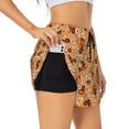 thumbnail image 2 of Disketp Hippie Ditsy Floral Print Women's Shorts Workout Shorts for Athletic Gym Running Shorts with Phone Pockets XX-Large, 2 of 8
