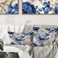 thumbnail image 2 of Designart "Neo-Classical Splendor In Cobalt Blue II" Floral Throw Pillow - Traditional Pillow For Couch - Insert And Pillows Covers For Living Room Decor, 2 of 5
