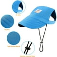 thumbnail image 2 of SUREBY Adjustable Dog Hat, Breathable Design, Waterproof, Dog Baseball Cap, Blue, One Size, 2 of 6