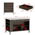 thumbnail image 6 of KULAGAGA Kitchen Island Storage Cabinet with 2 Drawers and Open Shelves for Dinning Room, 6 of 7