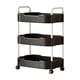 thumbnail image 2 of Carrito de Cocina de 3 Niveles con Reposabrazos | Carrito Multiusos Móvil de Plástico | Organizador de Artículos de Tocador para Baño | Estantería Rodante para Cocina, Sala de Estar y Oficina, 2 of 6