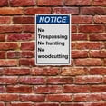 thumbnail image 5 of Industrial Caution Sign No Trespassing Sign (No Trespassing No hunting No woodcutting) 8 in" x 12 in" UV Resistant Indoor Outdoor Workplace Industrial Caution Warning Sign, 5 of 7