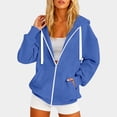 thumbnail image 2 of Zipper Hoodies for Women Fall Fashion Casual Winter Jackets (BU1 M), 2 of 4