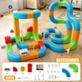 thumbnail image 3 of Electric Train Set Tracks, Sendida 3D Infinity Modular Building Blocks STEM Learning Toy for Kids Toddlers Boys & Girls Freely Assembled Race Tracks with Electric Train (Standard Edition), 3 of 10