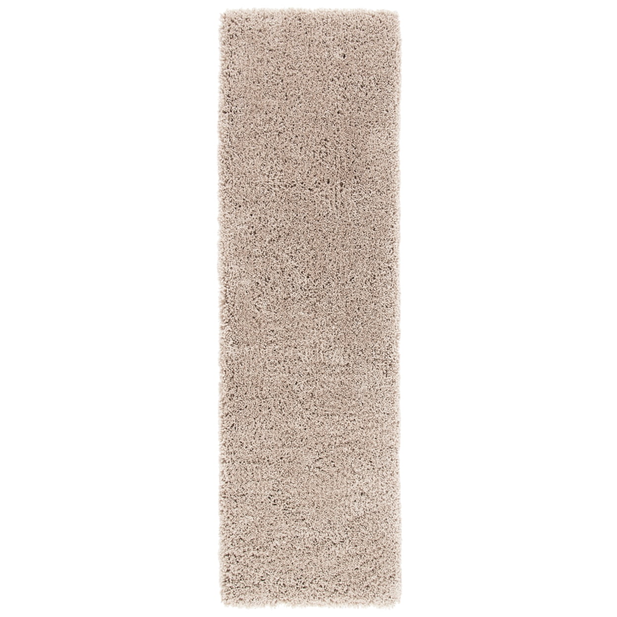 SAFAVIEH Glen Solid Plush Shag Runner Rug, Taupe, 2'3" x 12'