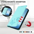 thumbnail image 4 of Phone Case for Motorola Moto Edge 50 Fusion, PU Leather Case with RFID Block Card Slots Stand Magnetic Flip Wallet Cover for Motorola Moto Edge 50 Fusion, Mint green, 4 of 7