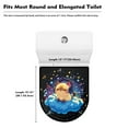 thumbnail image 5 of ZIATUBLES Cat Music Cloud Print Toilet Bowl Lid Cover with Elastic Edges Washable Polyester Bathroom Covers Fits Round Oval Elongated Lids Bathroom Decor Accessories, 5 of 6