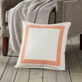 thumbnail image 2 of Greendale Home Fashions 20" x 20" Orange Greek Key Cotton Canvas Decorative Pillow, 2 of 4