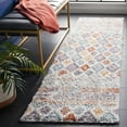thumbnail image 2 of SAFAVIEH Berber Shag Maurice Abstract Runner Rug, Blue Rust/Ivory, 2'3" x 6', 2 of 8