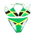 thumbnail image 5 of Women's Fashion Caribbean Jamaican Flag Rasta Bikini Swimsuit Swimwear, 5 of 8