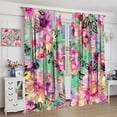 thumbnail image 4 of Lovely Rose Decorative Curtains, Pink Vintage Roses White Background Delicate Pattern, Dual Purpose for Living Room, Bedroom and Dining Room, 42 X 45 Inches.42X84x2 Inch, 4 of 6