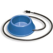 API Plastic Heated Pet Bowl 1 Quart , Blue