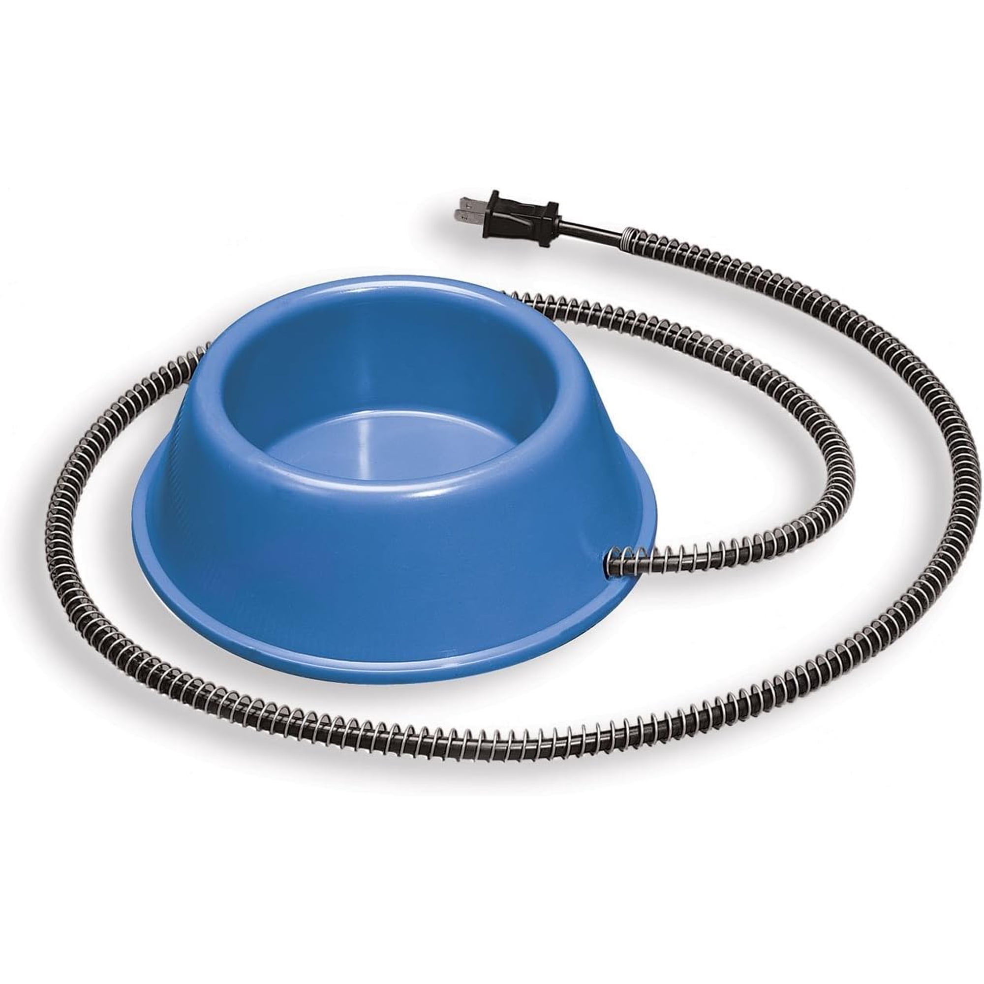 API Plastic Heated Pet Bowl 1 Quart , Blue