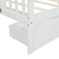 thumbnail image 6 of Wood Daybed Bed Frame, Dual-Use Sturdy Sofa for Bedroom or Living Room, Wooden Slat Support, No Box Spring Needed, Twin w/Drawers, White, 6 of 7