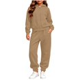 thumbnail image 3 of VIPOIN Kids Full Zip Up Fleece Hoodie and Jogger Pants Set, Cozy Solid Color Tracksuit for Daily Wear, 3 of 7