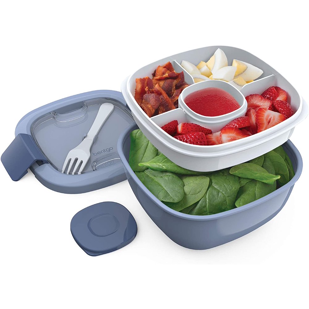 Bentgo Salad BPAFree Lunch Container with Large 54oz Bowl, 4